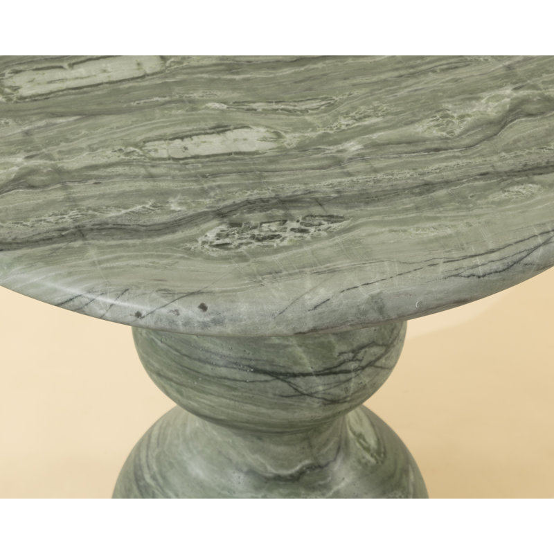 Raul Outdoor Round Bistro Table, Green