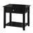 Black End Table With Bottom Shelf