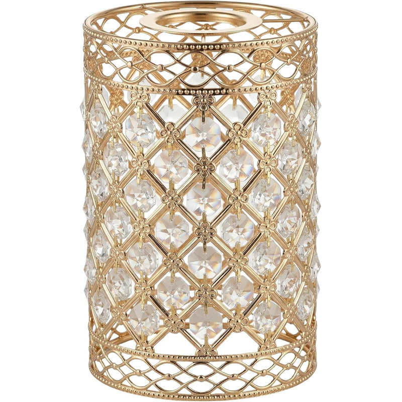 Crystal Lamp Shade in French Gold, French Gold, 12cm