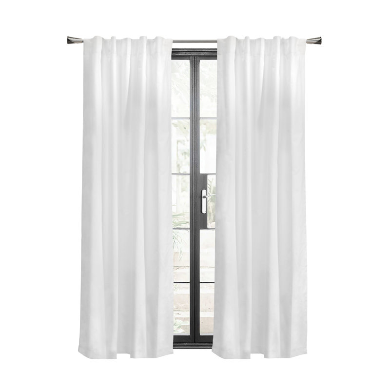 Rideau 100% coton, Blanc, L 40 po x L 84 po
