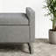 Repose-pieds rembourré moderne avec grand rangement, base en métal pour la chambre à coucher et le salon, banc d'entrée multifonctionnel