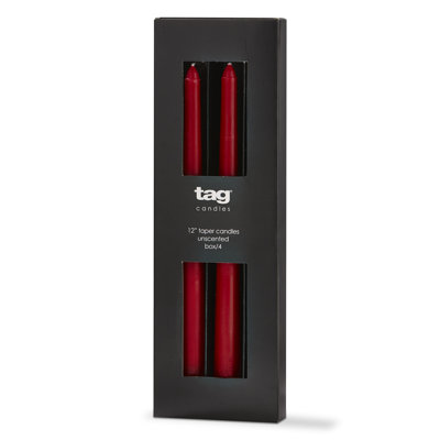 Unscented Taper Candle with Tin Holder