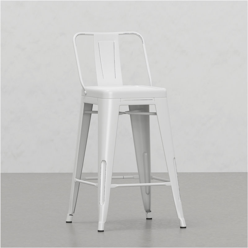 Tabouret de comptoir 24 po (ensemble de 2), Blanc cassé