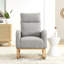 Chaise berçante moderne avec accoudoirs de salon à dossier haut l 27,6 po et 2 poches latérales-1835178487