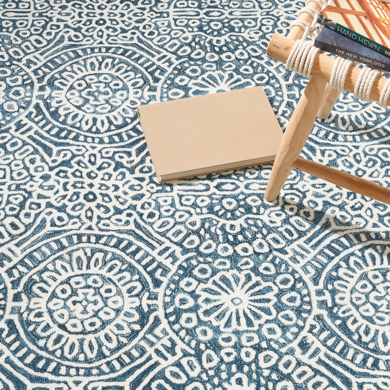 Temple Ink Machine Washable Rug, Rectangle 3' x 5'