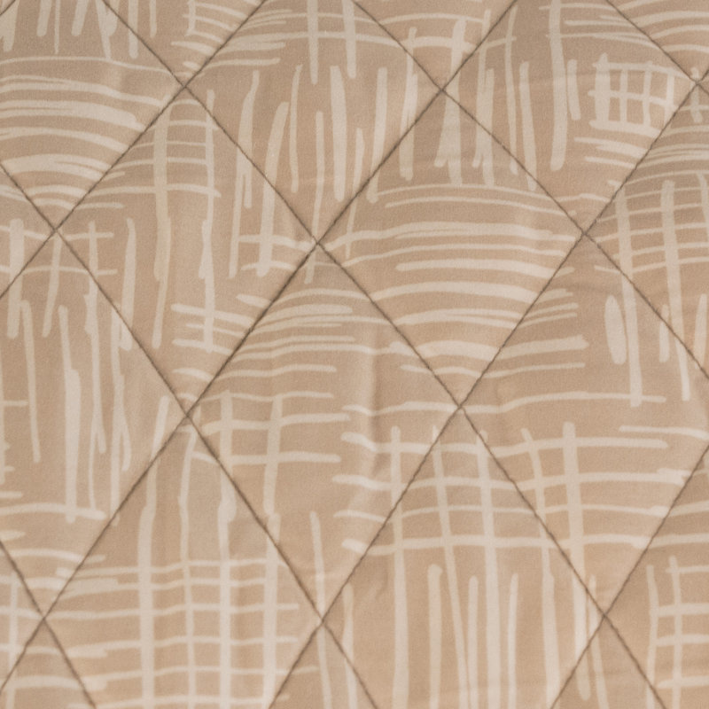 Quilted Geometric Shapes Quilt Set, Twin Quilt + 1 standard Sham