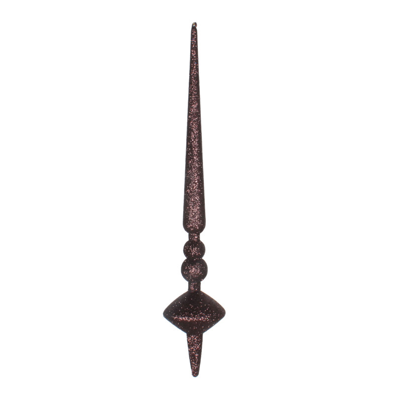 Ornement en forme de fleur de coupole 12 po, Paillettes chocolat