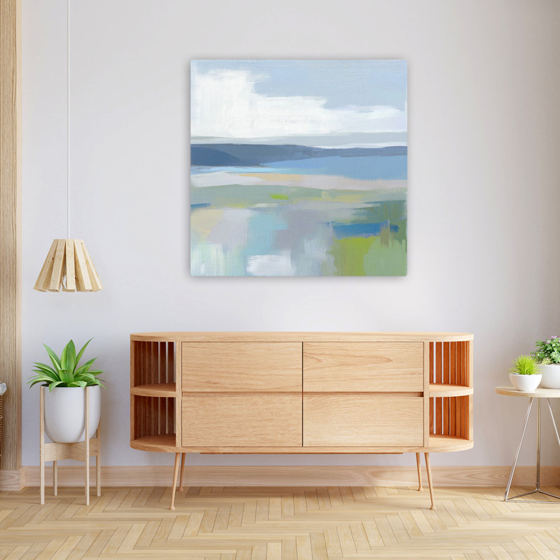 (Gc005-A) Quiet Cove I, art contemporain, H 36 po x l 36 po