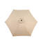 Parasol de patio extérieur de 9 pi de couleur kaki - 6 parasols Fonction d'inclinaison et de manivelle à bouton-poussoir. Pour la cour, la piscine, la terrasse. Conception de table 100% tissu. Manivelle facile à utiliser. Terrasse, piscine.