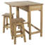 Ensemble de salle à manger en bois de pin massif pour 2 personnes Loveday-716076640-716076641-716076646