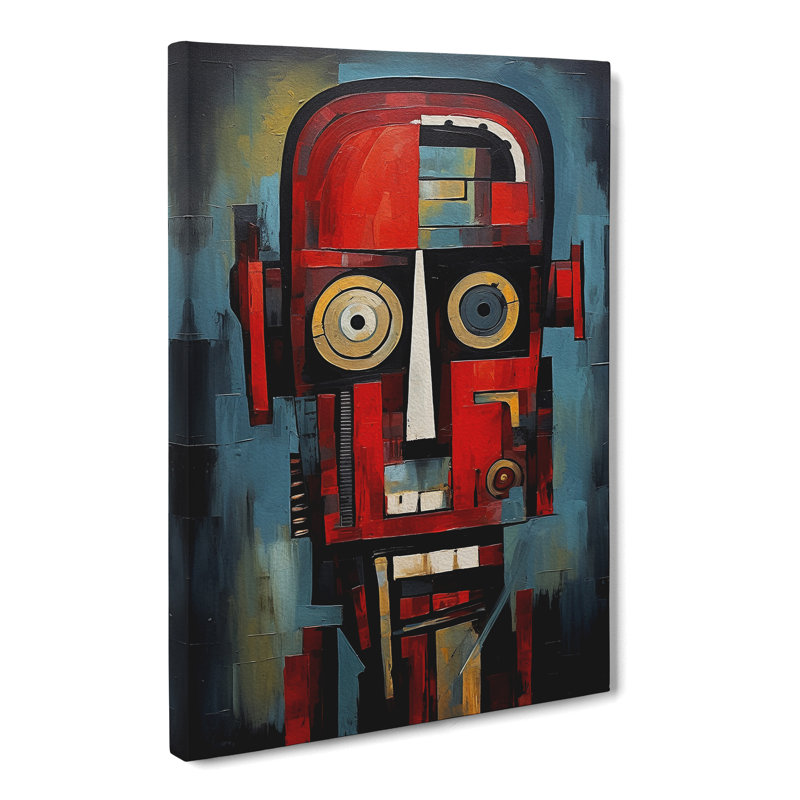 Robot Abstract - No Frame Print, 60cm H x 40cm W x 3cm D