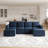 Rafael 4-Seater Modular Sofa Couch Upholstered Storage Sectional Sofa-340759063