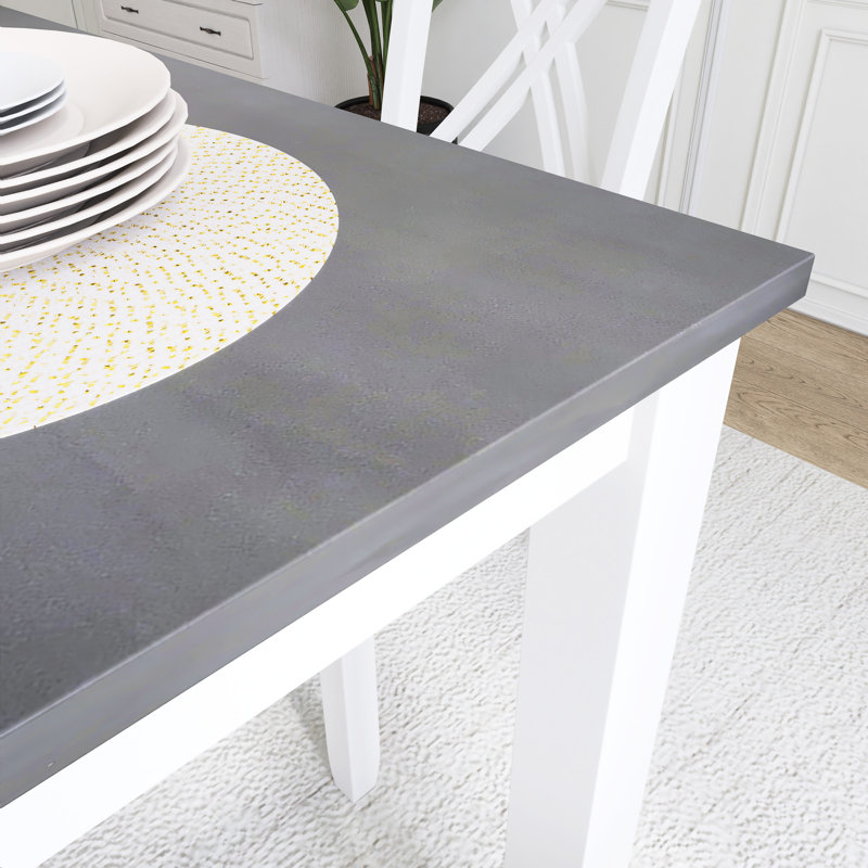 Ensemble de table de salle à manger 5 pièces, Gris