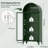 73.6" Arched Metal Storage Display Cabinet with Adjustable Shelves and Glass Doors-996124324