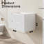 Meuble-lavabo flottant mural blanc, lavabo non inclus-121800270