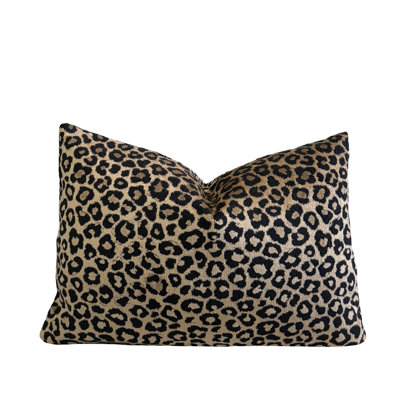 Leopard Velvet Lumbar Pillow Cover