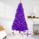 Arbre de Noël artificiel pin moyen pré-éclairé - mauve - lumières claires
