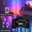 Lampe sur pied d'angle à DEL à intensité variable, lampe à changement de couleur à 360° avec application Bluetooth, télécommande, minuterie, synchronisation musicale, éclairage d'ambiance, pour salon, chambre ou salle de jeux