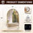 Malisa Contemporary Arched Bathroom Vanity Mirror | Stainless Steel Thick Frame-897300498-884820929