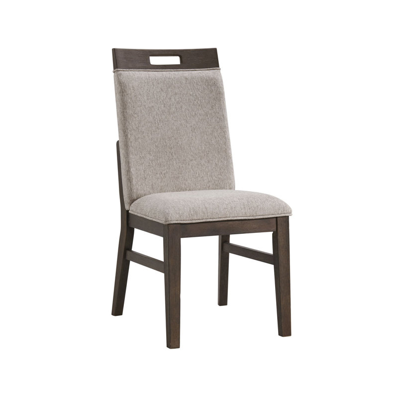 Rabecca Side Chair, Upholstered Back with 4 Legs, Reclaimed Chevron