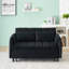 Canapé 52 po en velours noir moderne-1469366407
