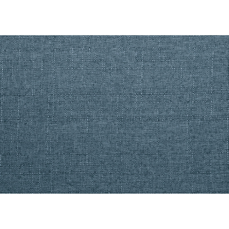 Chaise d'appoint rembourrée bleue, structure en bois d'hévéa massif avec finition en noyer, Bleu