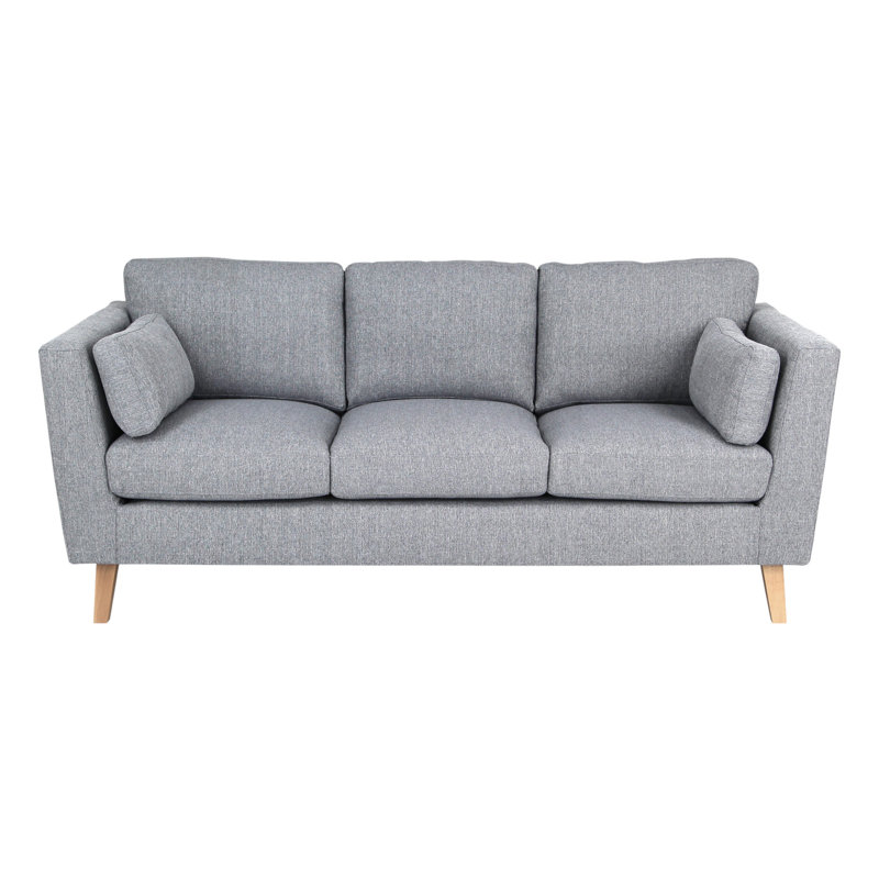 3 Seater Sofa & Chaise, Silver Grey