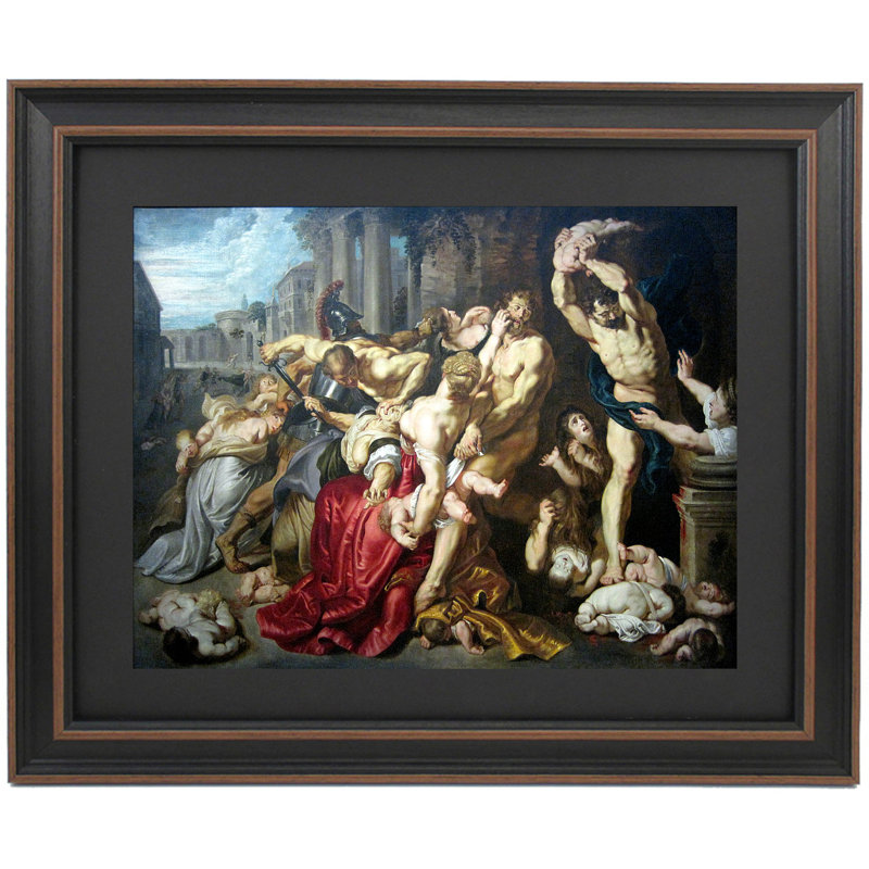 Massacre des Innocents par Peter Paul Rubens, H 19 po x l 24 po
