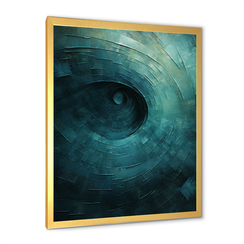 Coltson - spirales abstraites, art mural, H 32 po x l 24 po x P 1 po, Impression sur dorée toile encadrée