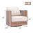 Outdoor Patio Swivel Chair With Cushions-1374829826