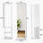 Full-Length Mirror, Rubber Wood + Mirror, 65.7 X 17.7 Inches (Mirror Width: 13.7 Inches) , Can Observe The Whole Body, Easy To Dress