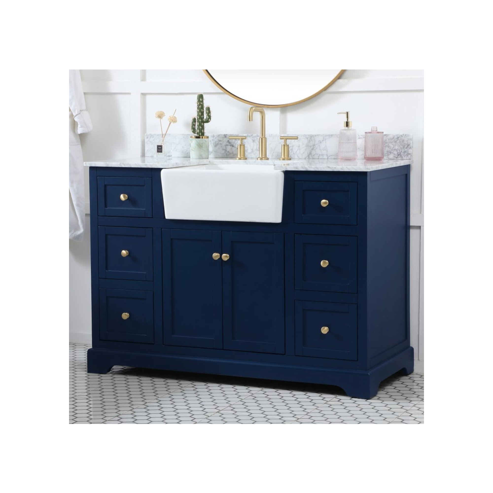 Pardue 48'' Single Bathroom Vanity, Blue