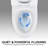White Ceramic 1.1/1.6 Toilet, Elongated, Comfort Height, Soft Close Seat, & , T036wt White, Comfortable,