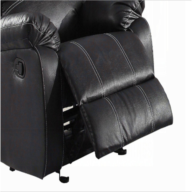 Fauteuil inclinable en cuir synthétique noir Zuriel
