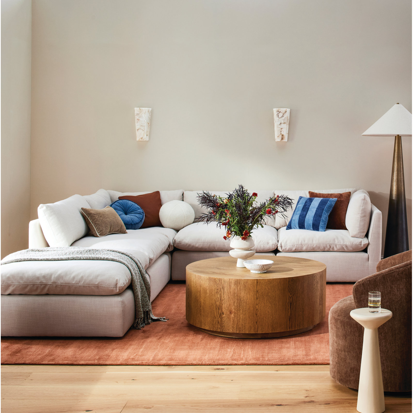 Annabella Modular Sectional, Effie Linen Performance Weave