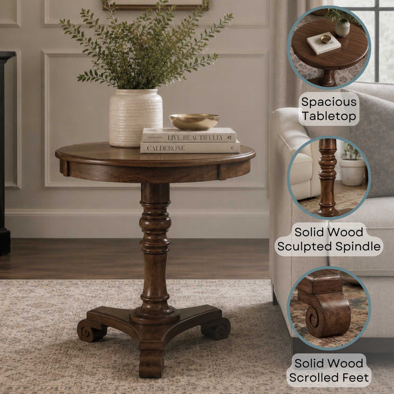 Shipe End Table, Oak Wood