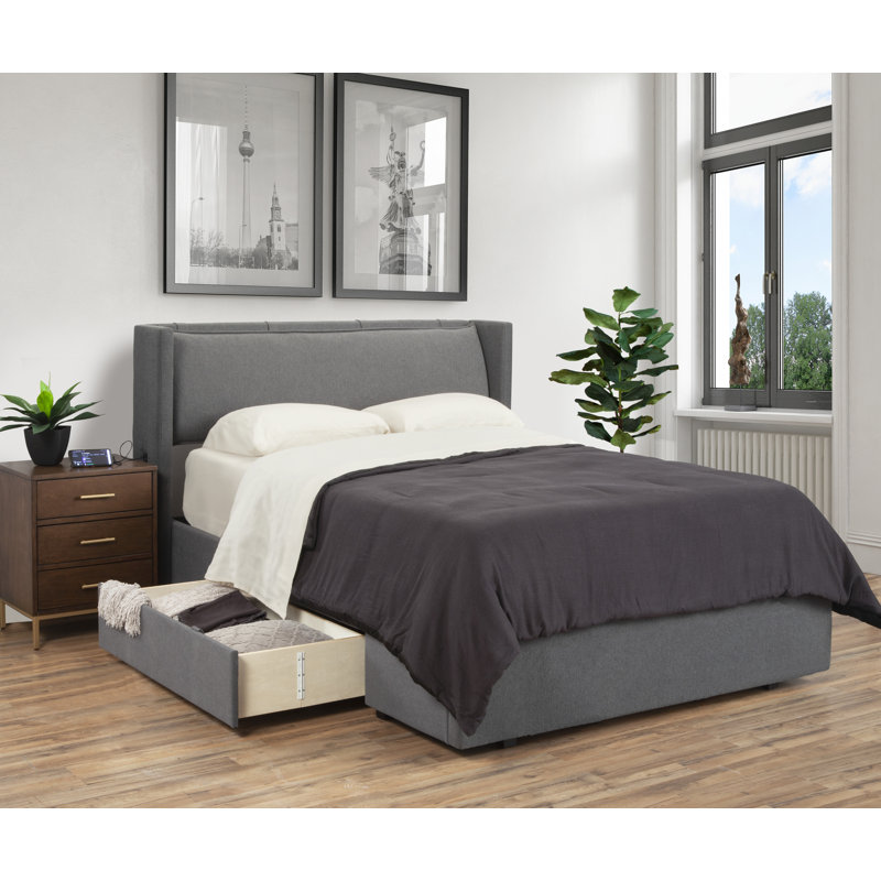 Lit plateforme avec rangement LeMonds, Grand