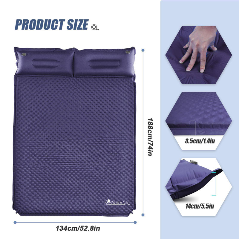 Montier 1.4'' Air Mattress, Dark Navy