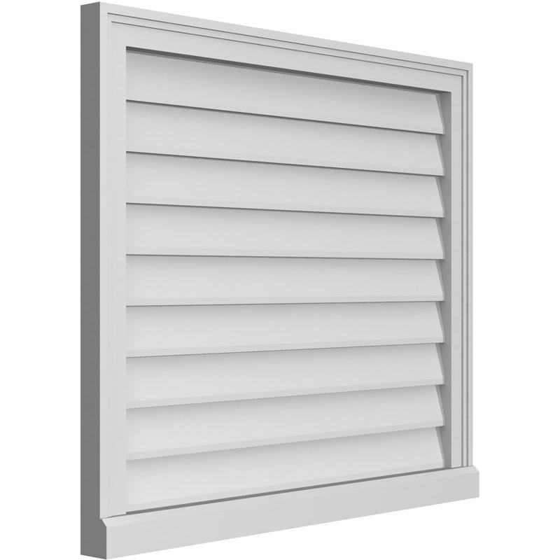 Cadre de seuil Brickmould, brun clair apprêté, H 28 po x l 32 po x P 2 po