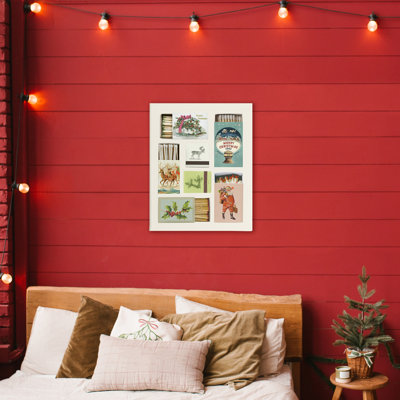 Toile rétro vintage avec boîtes d'allumettes, design par Victoria Barnes