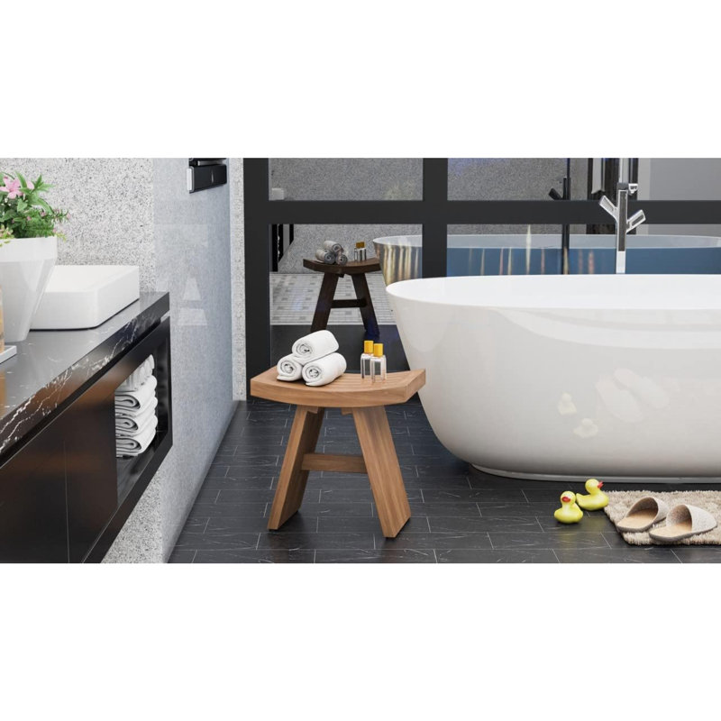 Felisia 12'' W Teak Shower Bench