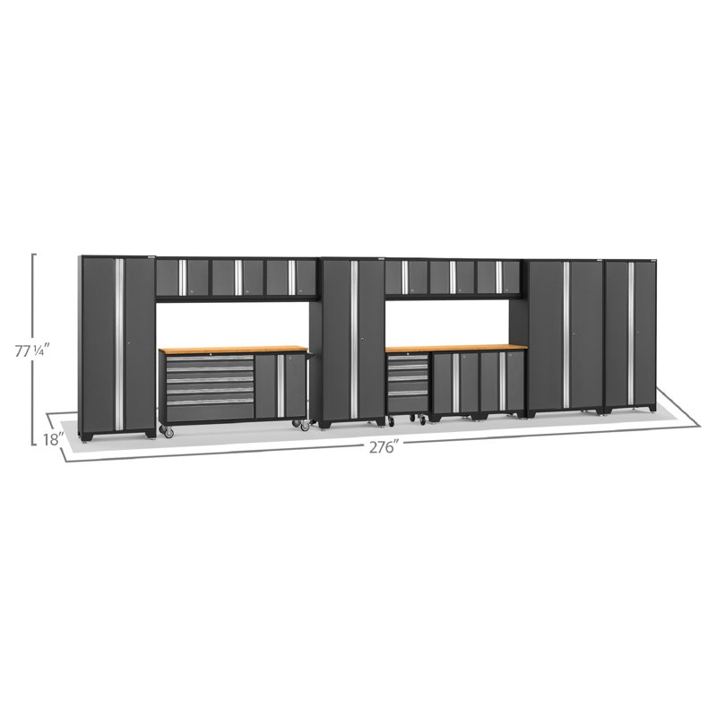 Bold Series 15 Piece Complete Storage System Set, Bamboo, Gray, No
