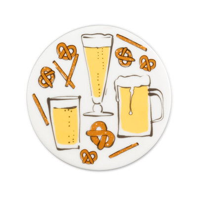 Sous-verres à bière et bretzels