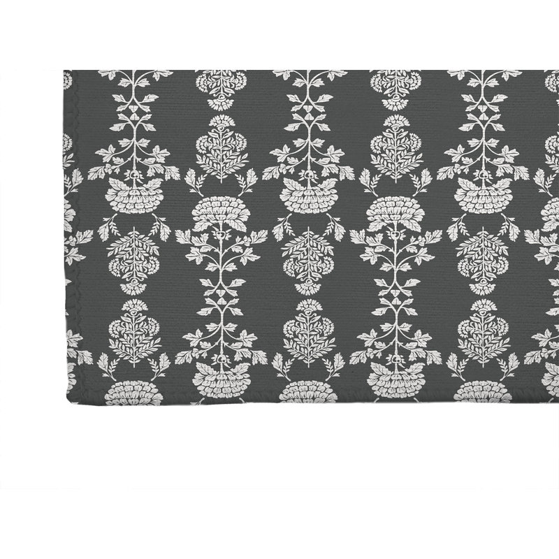 Tapis de cuisine à profil bas pia, Gris anthracite, Rectangle 4pi x 6 pi