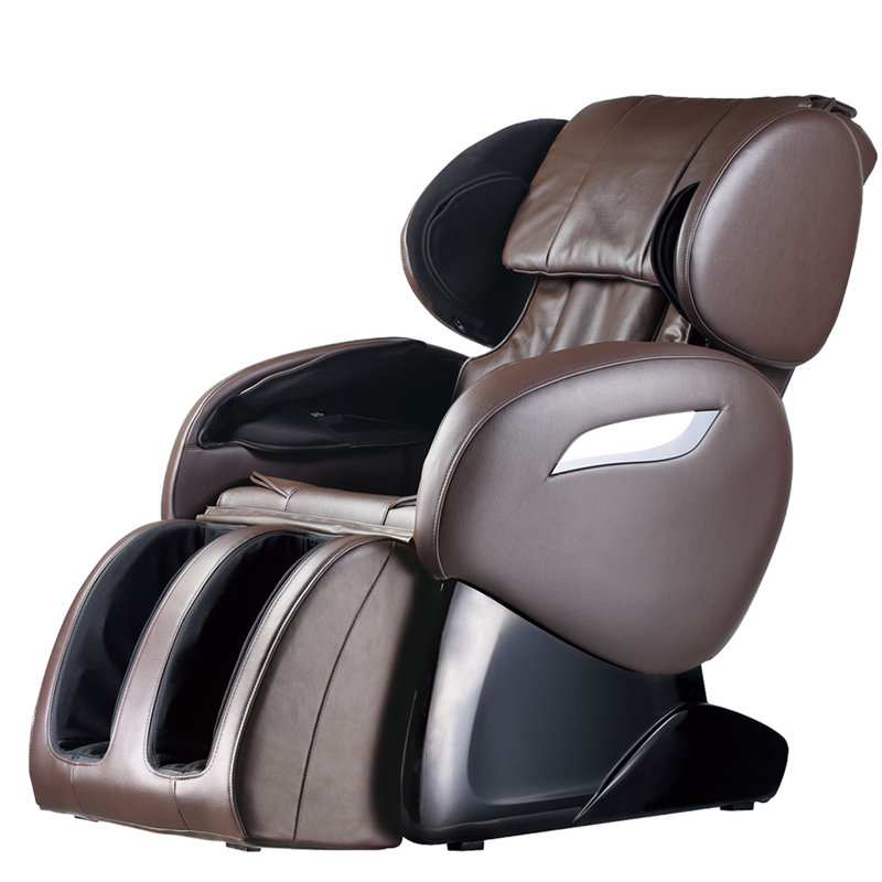 Faux Leather Heated Massage Chair, Brown