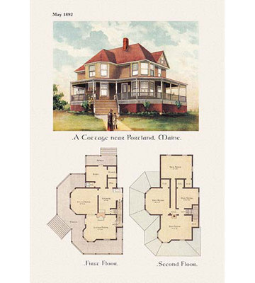 « une maison near portland », impression sur un maine