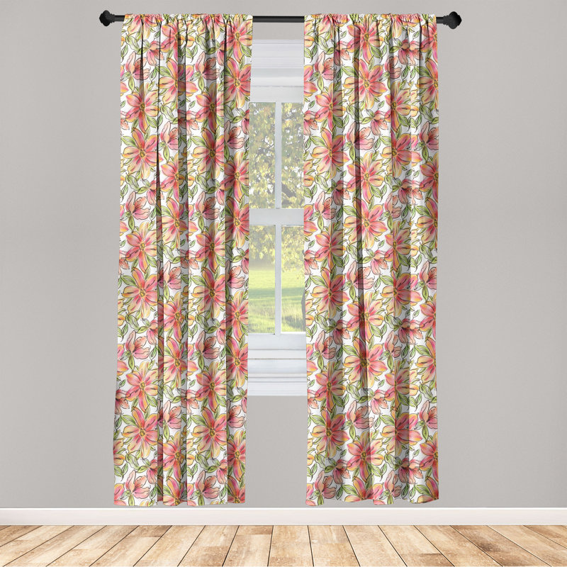 Virgolino Room Darkening Curtain Pair, 28" W x 63" L