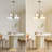 6 - Light Modern Glass Bubble Dimmable Sputnik Sphere Chandelier For High Ceiling Foyer Kitchen Dining Living Room