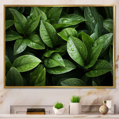 Champ de plantes vertes sur toile