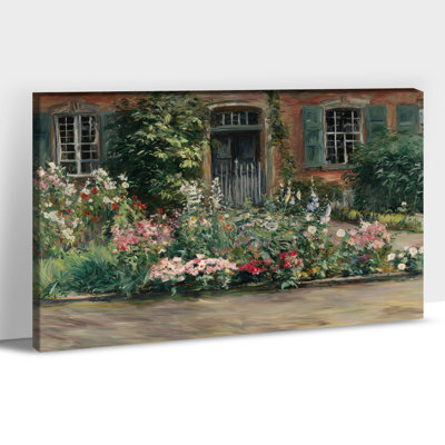 Nature Nature Wall Decor - charmante scène de jardin, impressions sur toile pour salon, fleur rustique, art mural, peinture encadrée pour la décoration intérieure, 24 po x 36 po